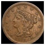 1851 Braided Hair Half Cent NEARLY UNCIRCULATED