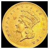 1856 Gold $1 Indian Head Type 2 CLOSELY UNCIRCULAT