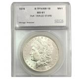 1878 8TF Morgan Silver Dollar SEGS MS61