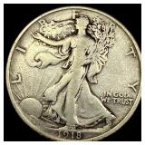 1918-D Silver Walking Liberty Half Dollar LIGHTLY