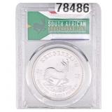 2018 South Africa 1oz Silver 1 Krugerrand PCGS MS7