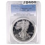 2002-W Silver Eagle PCGS PR70 DCAM
