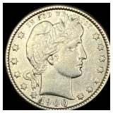 1900 Barber Silver Quarter CLOSELY UNCIRCULATED