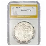 1899-O Morgan Silver Dollar PGA MS65+