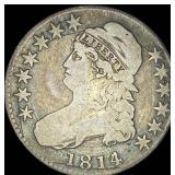 1814/3 Capped Bust Half Dollar LIGHT CIRC
