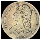 1836 Capped Bust Half Dollar LIGHTLY  CIRCULATED