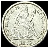 1875 Seated Liberty Dime CLOSELY UNCIRCULATED