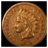 1874 Indian Head Cent LIGHTLY CIRCULATED