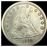 1864 Seated Liberty Quarter CLOSELY UNCIRCULATED