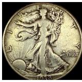 1938-D Silver Walking Liberty Half Dollar LIGHTLY