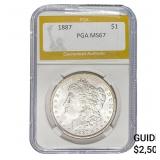1887 Morgan Silver Dollar PGA MS67