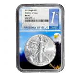 2022 Silver Eagle NGC MS70 1st Day of Issue