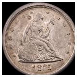 1875-S Silver Twenty Cents CLOSELY  UNCIRCULATED