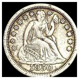 1850-O Silver Seated Liberty Dime NEARLY UNCIRCULA