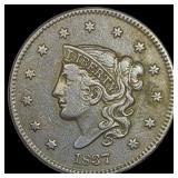 1837 Coronet Head Large Cent NEARLY UNCIRCULATED