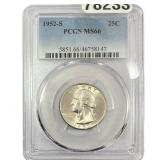 1952-S Washington Silver Quarter PCGS MS66