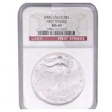 2006 Silver Eagle NGC MS69 First Strikes