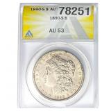 1890-S Morgan Silver Dollar ANACS AU53