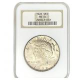 1922 Silver Peace Dollar NGC MS64