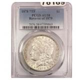 1878 7TF Rev 1879 Morgan Silver Dollar PCGS AU58