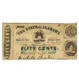 1863 50C State of Alabama Fracional Currency