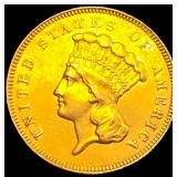 1866 $3 Gold Piece