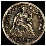 1849 Seated Liberty Silver Half Dime NEARLY UNCIRC