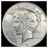 1927-S Silver Peace Dollar NEARLY UNCIRCULATED