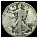 1921-S Silver Walking Liberty Half Dollar  NICELY