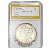 1883-CC Morgan Silver Dollar PGA MS65