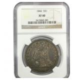 1842 Seated Liberty Dollar NGC XF40