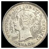 1894 Canada Silver 5 Cents ABOUT UNCIRCULATED