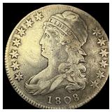 1808 Capped Bust Half Dollar LIGHTLY CIRCULATED