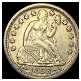 1853 Arrows Seated Liberty Dime CLOSELY  UNCIRCUL