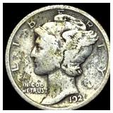 1921 Silver Mercury Dime LIGHTLY CIRCULATED
