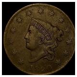 1820 Coronet Head Large Cent NEARLY UNCIRCULATED