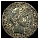 1909 Barber Dime ABOUT UNCIRCULATED