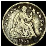 1858 Seated Liberty Half Dime LIGHTLY CIRCULATED