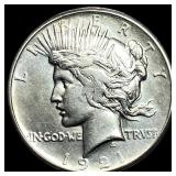 1921 Silver Peace Dollar CLOSELY UNCIRCULATED