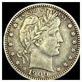 1900 Silver Barber Quarter NEARLY UNCIRCULATED