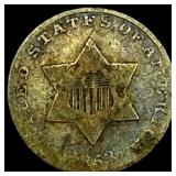 1852 Silver Three-Cent Piece NICELY CIRCULATED