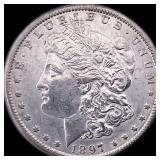 1897-S Silver Morgan Dollar CHOICE AU
