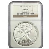 2012 Silver Eagle NGC MS69
