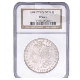 1878 8TF Morgan Silver Dollar NGC MS63