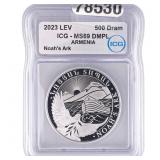 2023 Lev Armenia 1oz Silver 500 Dram ICG MS69 DMPL