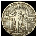 1917-S Silver Standing Liberty Quarter  LIGHTLY C