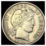 1904 Barber Dime CLOSELY UNCIRCULATED