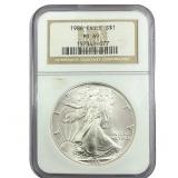 1986 Silver Eagle NGC MS69