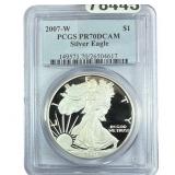 2007-W Silver Eagle PCGS PR70 DCAM