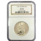 1921 Pilgrim Half Dollar NGC AU58
